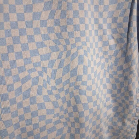 Hollister Pants Womens 13S Blue Checkered High-Rise Dad Pants Cargo Pockets - Picture 10 of 16